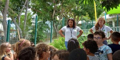 Visite des conseillères TCO au site de compostage de l’école