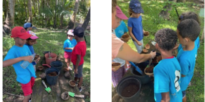 Plantation des GS/CP de l’école Mario Hoarau