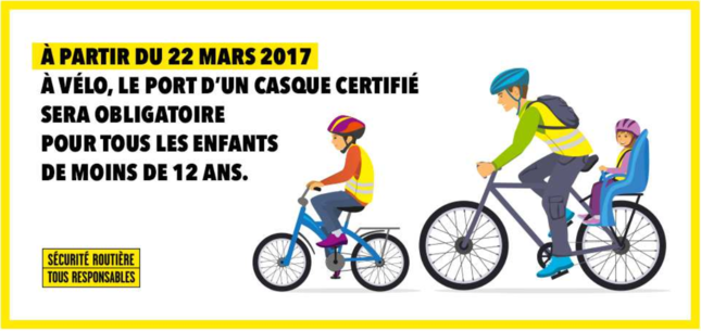 Le casque vélo obligatoire pour les moins de 12 ans depuis ce 22 mars   Territoire de l'Ouest – Communauté d'agglomération – La Réunion (TCO)