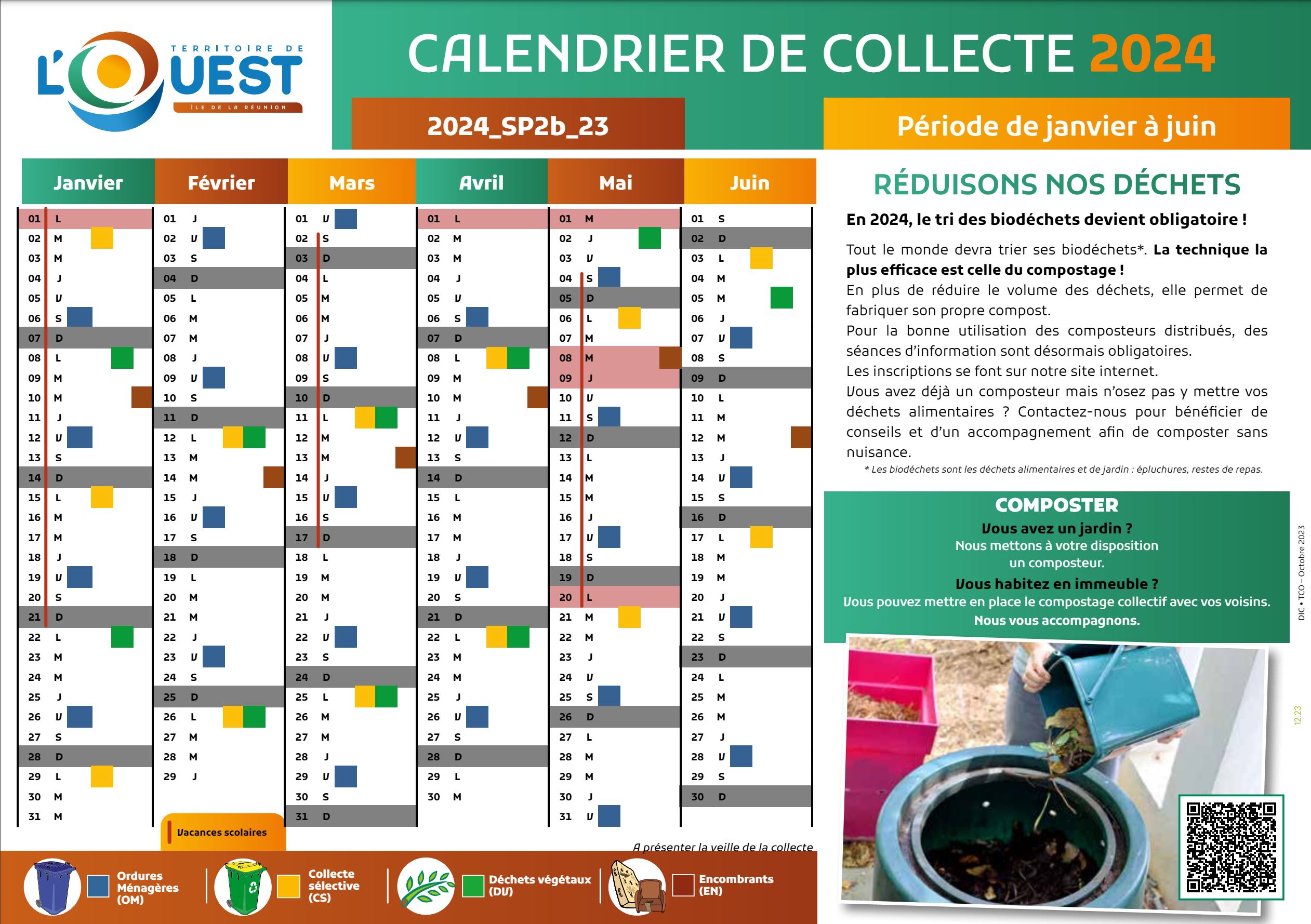 Mon calendrier de collecte des déchets