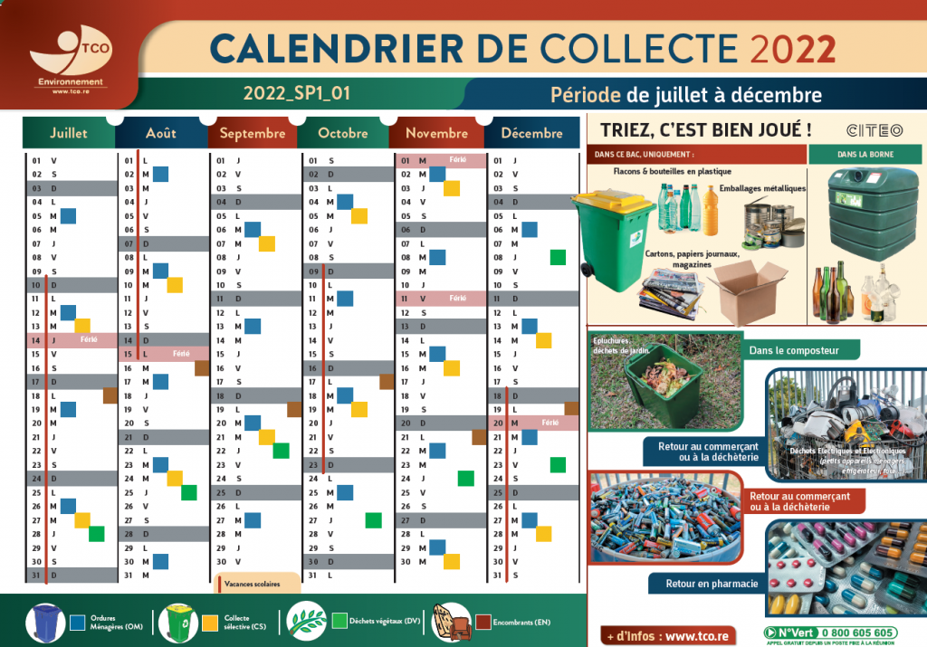 Erratum - Calendrier des collectes du secteur 1