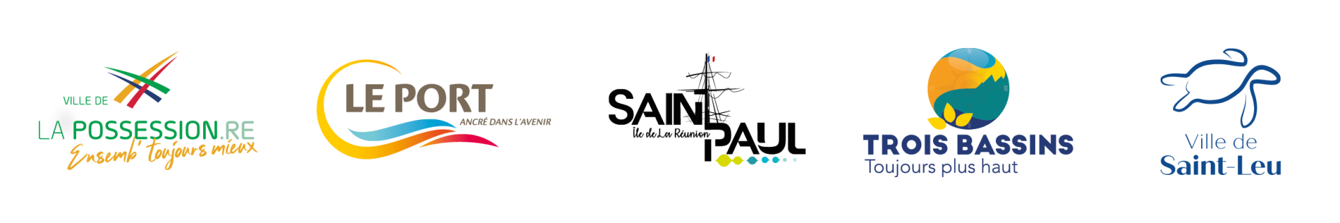 logos des 5 communes de l'ouest